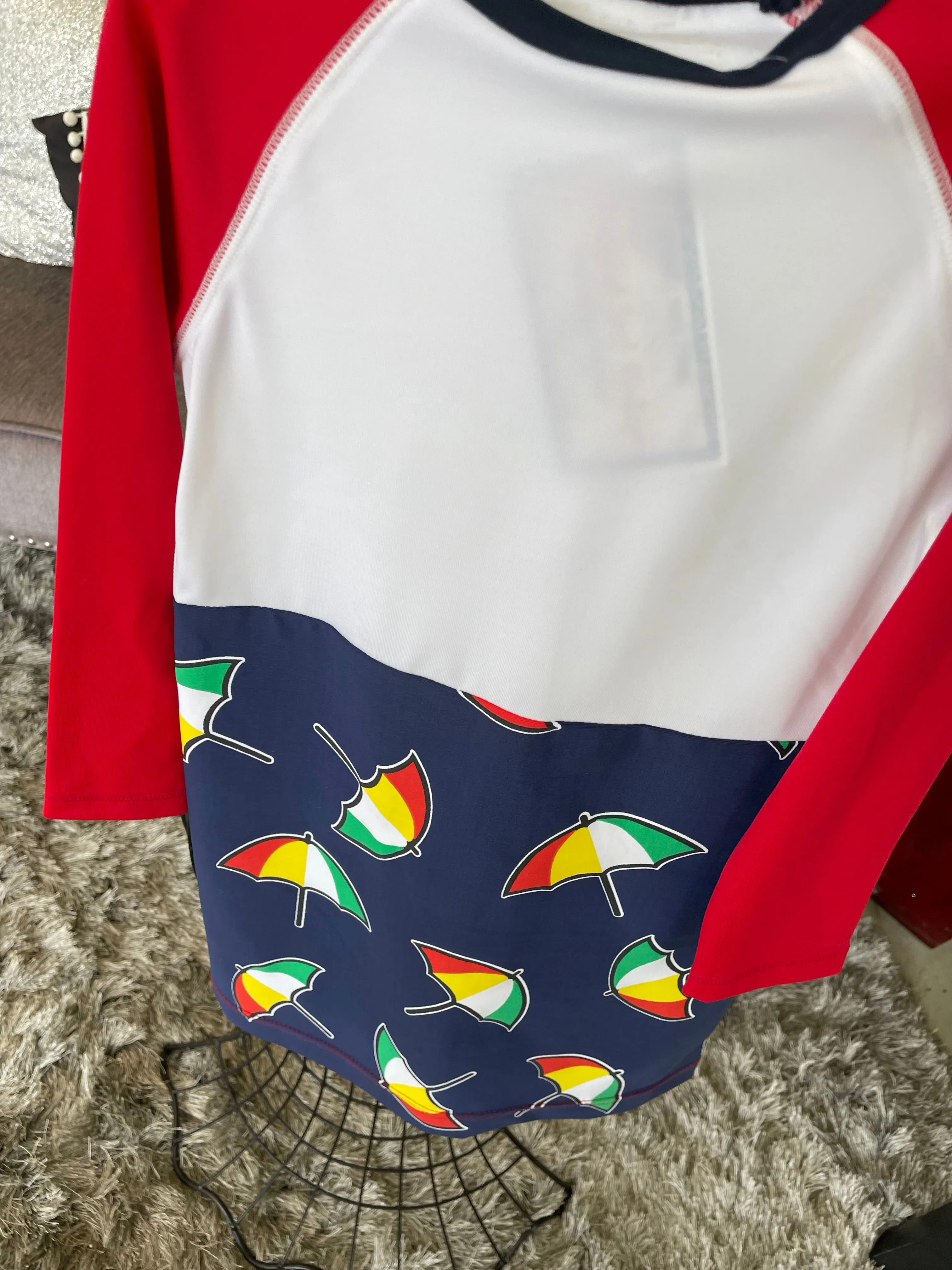 Girls Umbrella Print Swim Dress