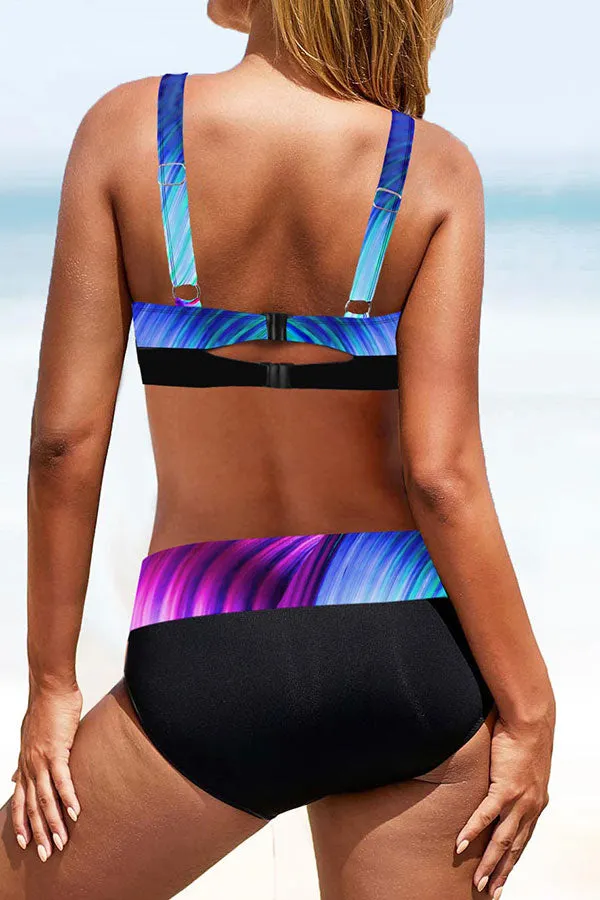 Gradient Pretty Front Wrap Bikini