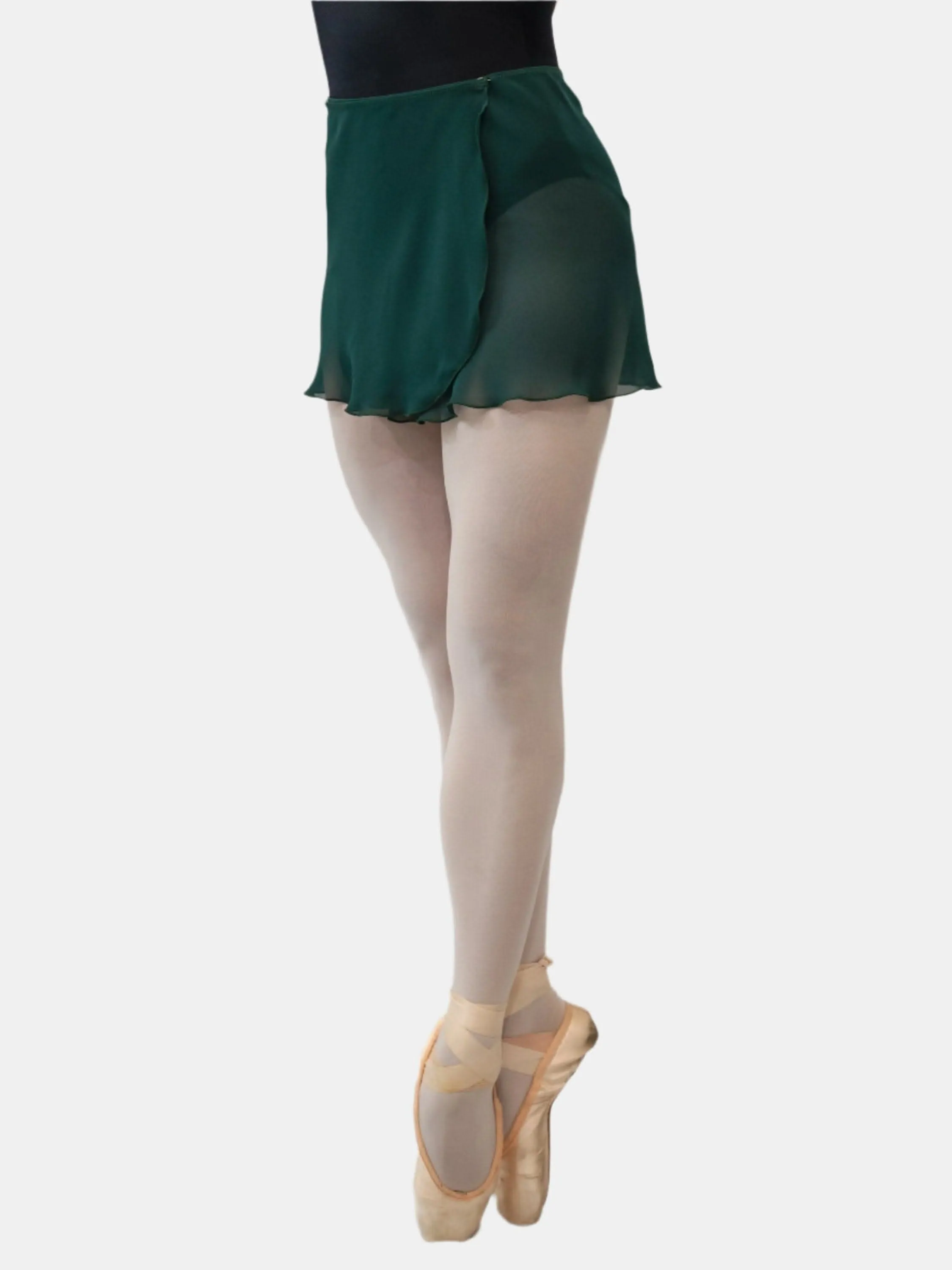 Green Wrap Short Dance Skirt MP301