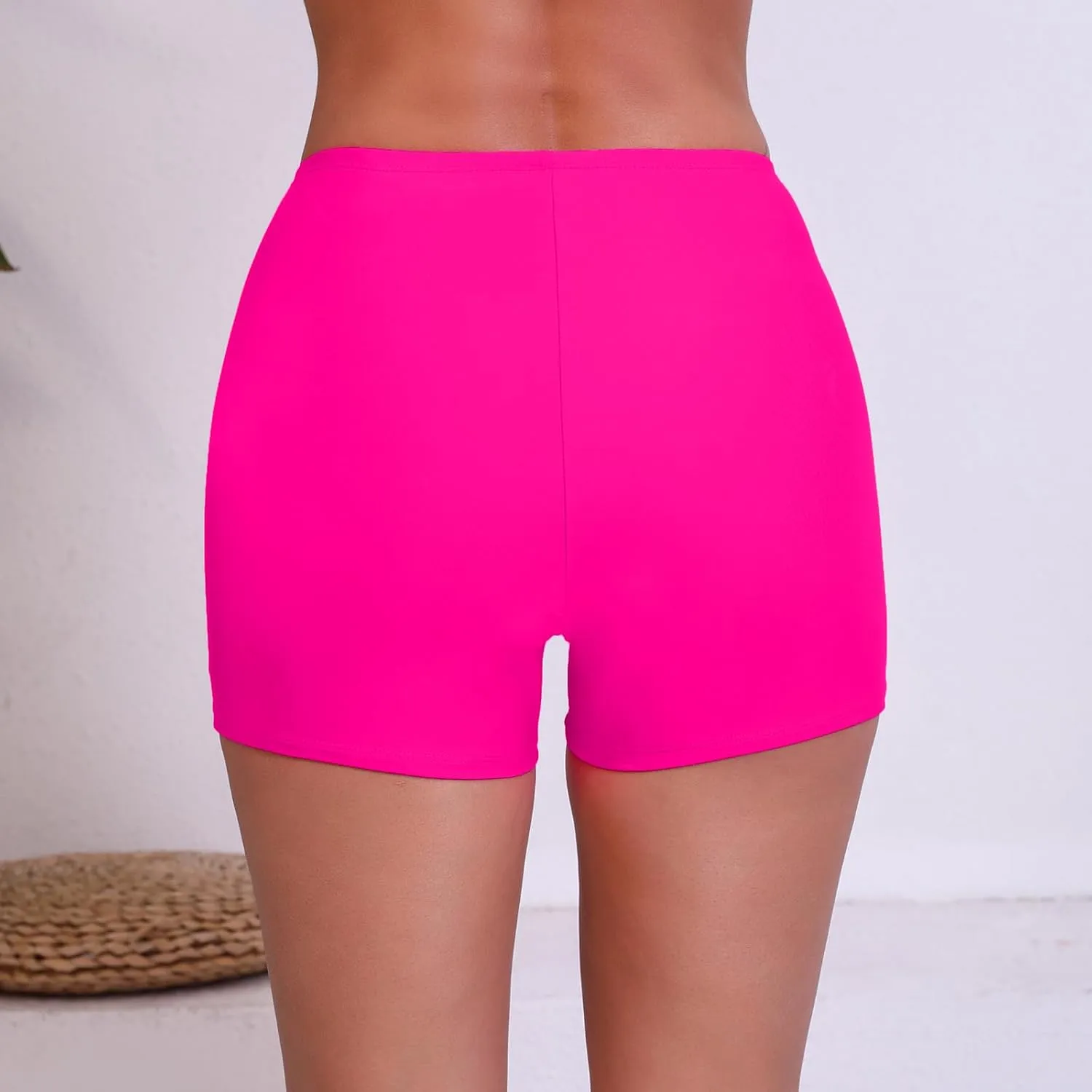 Halcurt Women's 3" High Waisted Swim Board Shorts Tankini Bottoms Boyshorts Beach Swimsuit