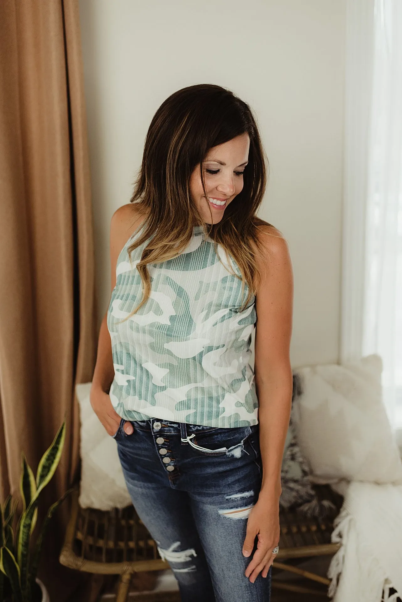 Halter Camo Tank