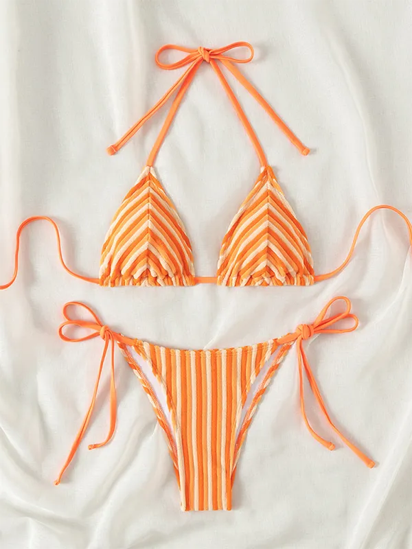 Halter neck bikini summer beach vacation swimsuit