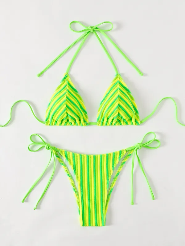Halter neck bikini summer beach vacation swimsuit