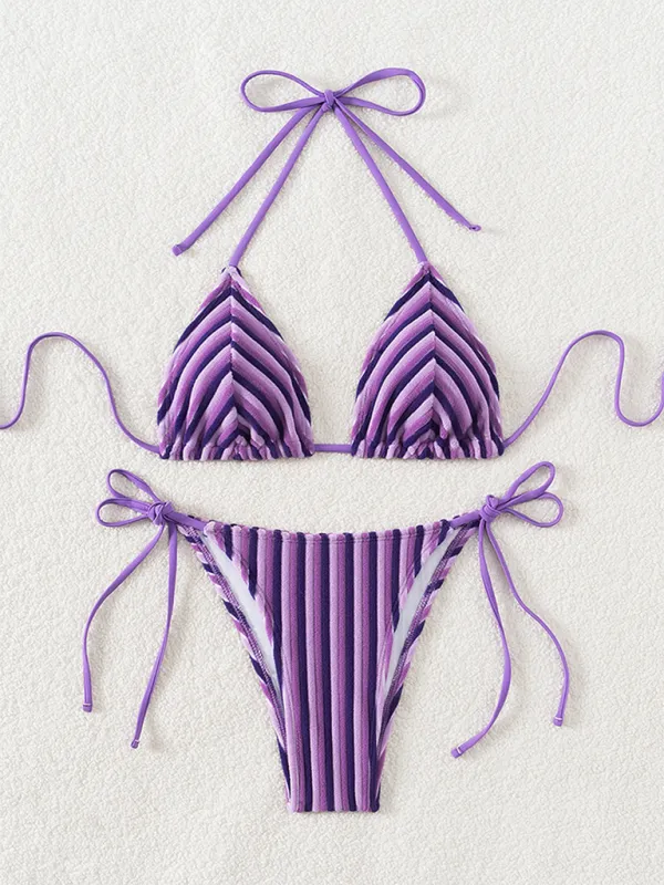Halter neck bikini summer beach vacation swimsuit