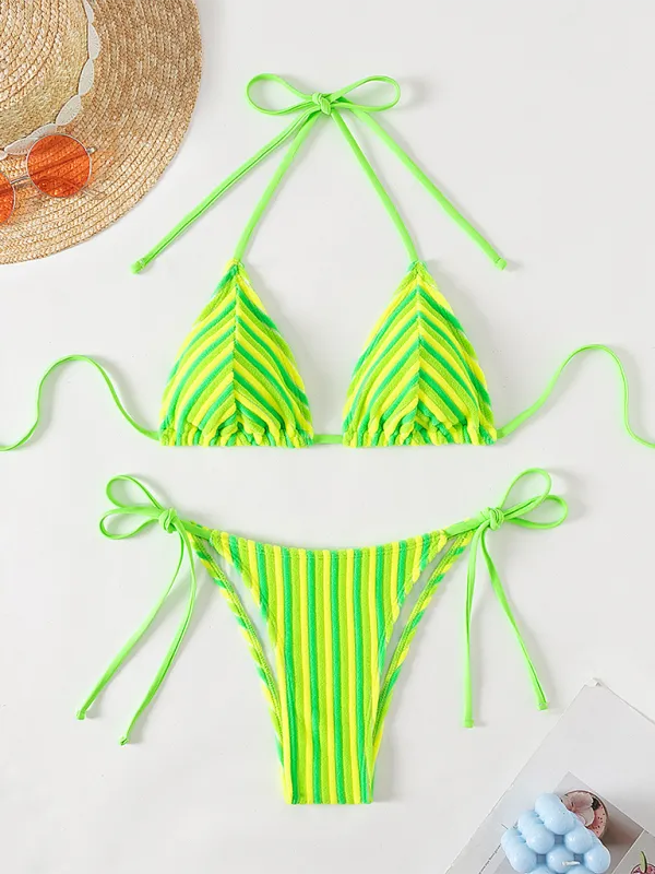 Halter neck bikini summer beach vacation swimsuit