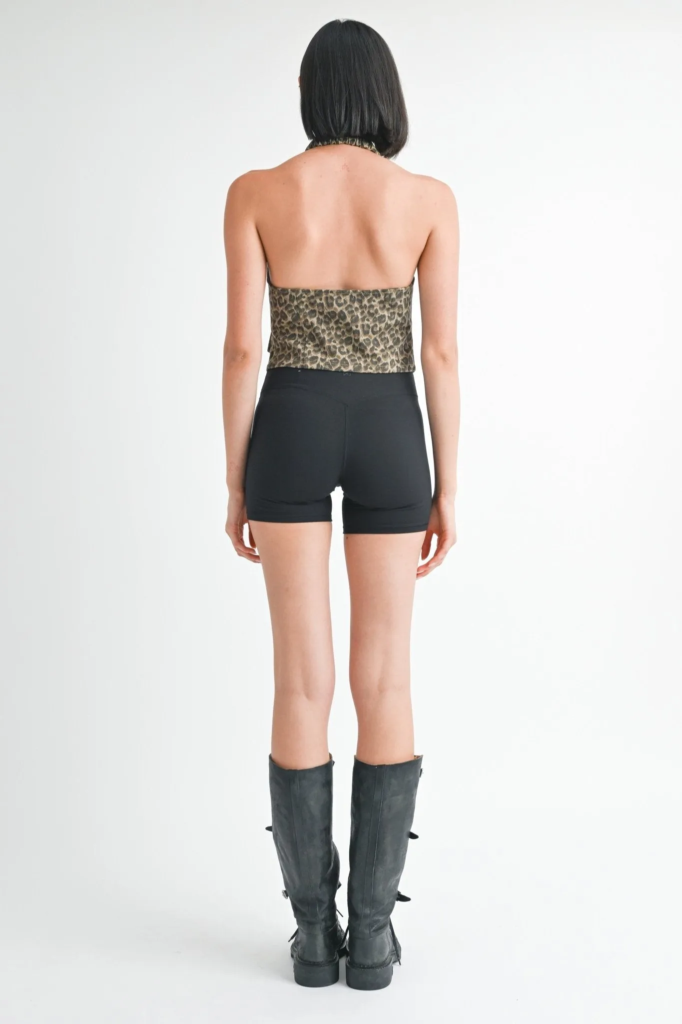Halter Neck Leopard Print Top