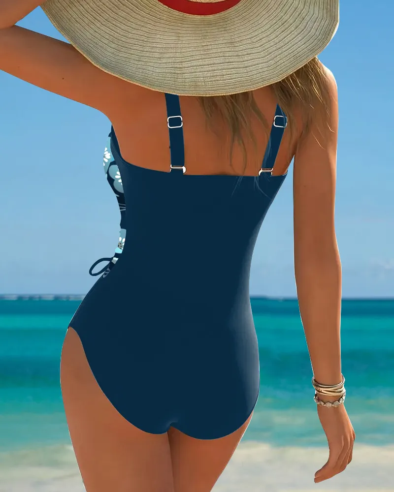 Halter Print Swimsuit