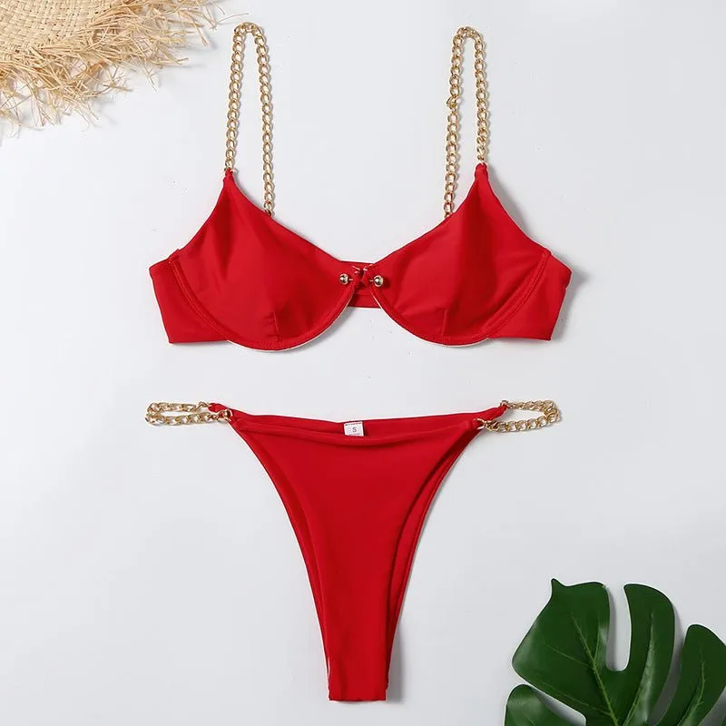 Halter Strap Bikini Beachwear