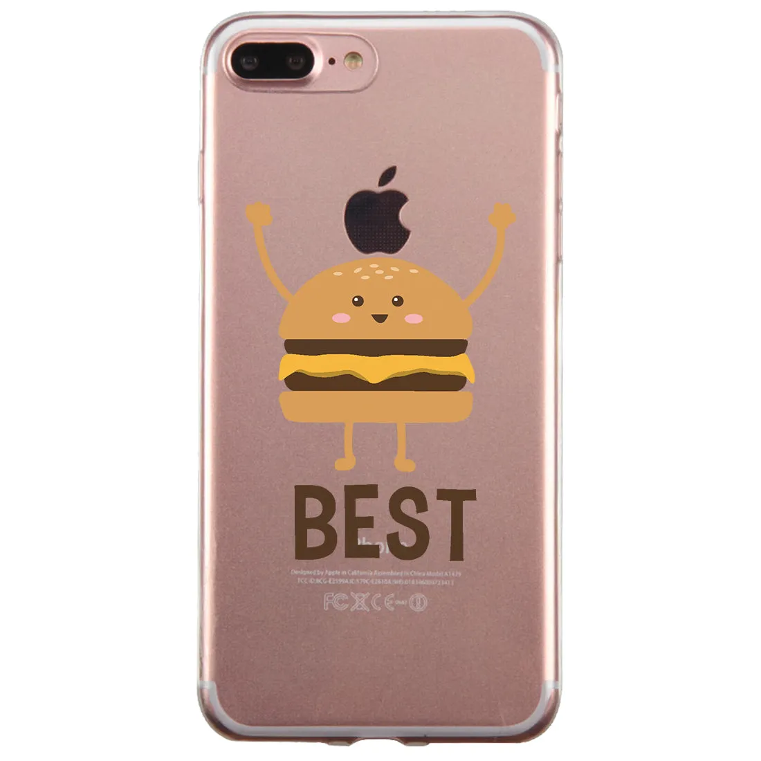 Hamburger Fries BFF Matching Phone Covers Whimsical Fun Food Gift