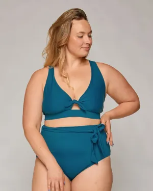 Hana High-Waisted Bikini Bottoms | Amalfi Blue