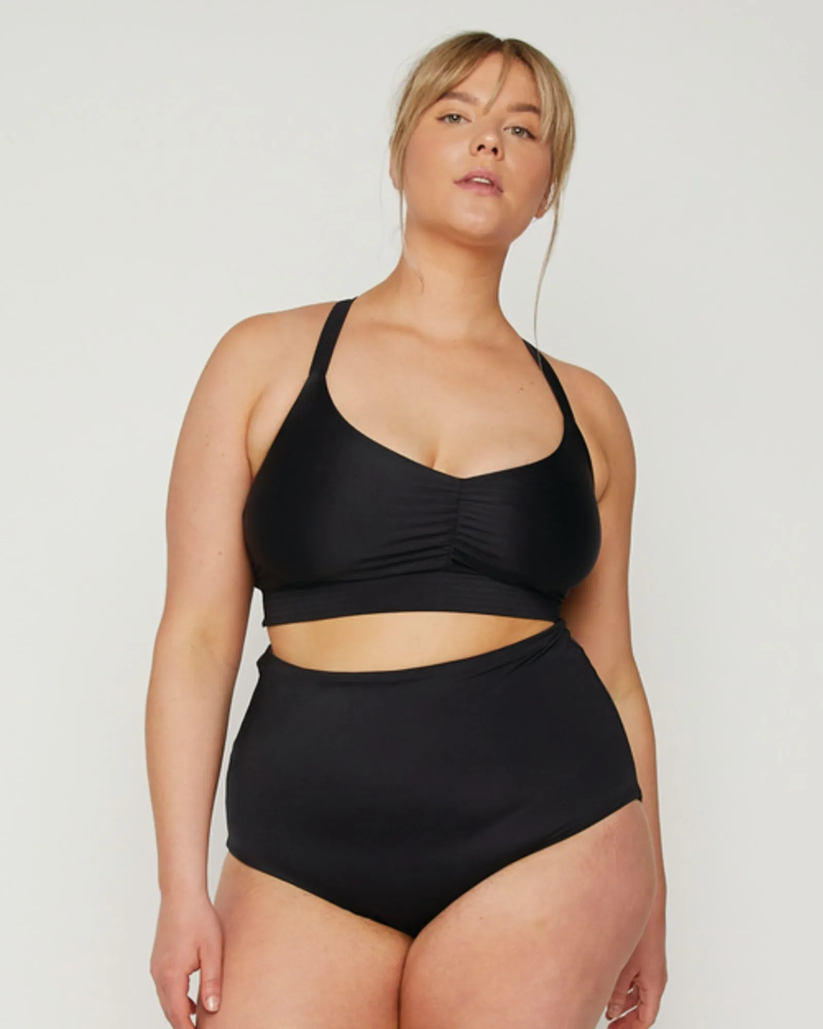 Hana High-Waisted Bikini Bottoms | Black