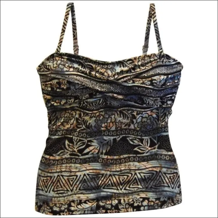Heat Womens Twisted Bandeau Tankini Swimsuit Top S-XL