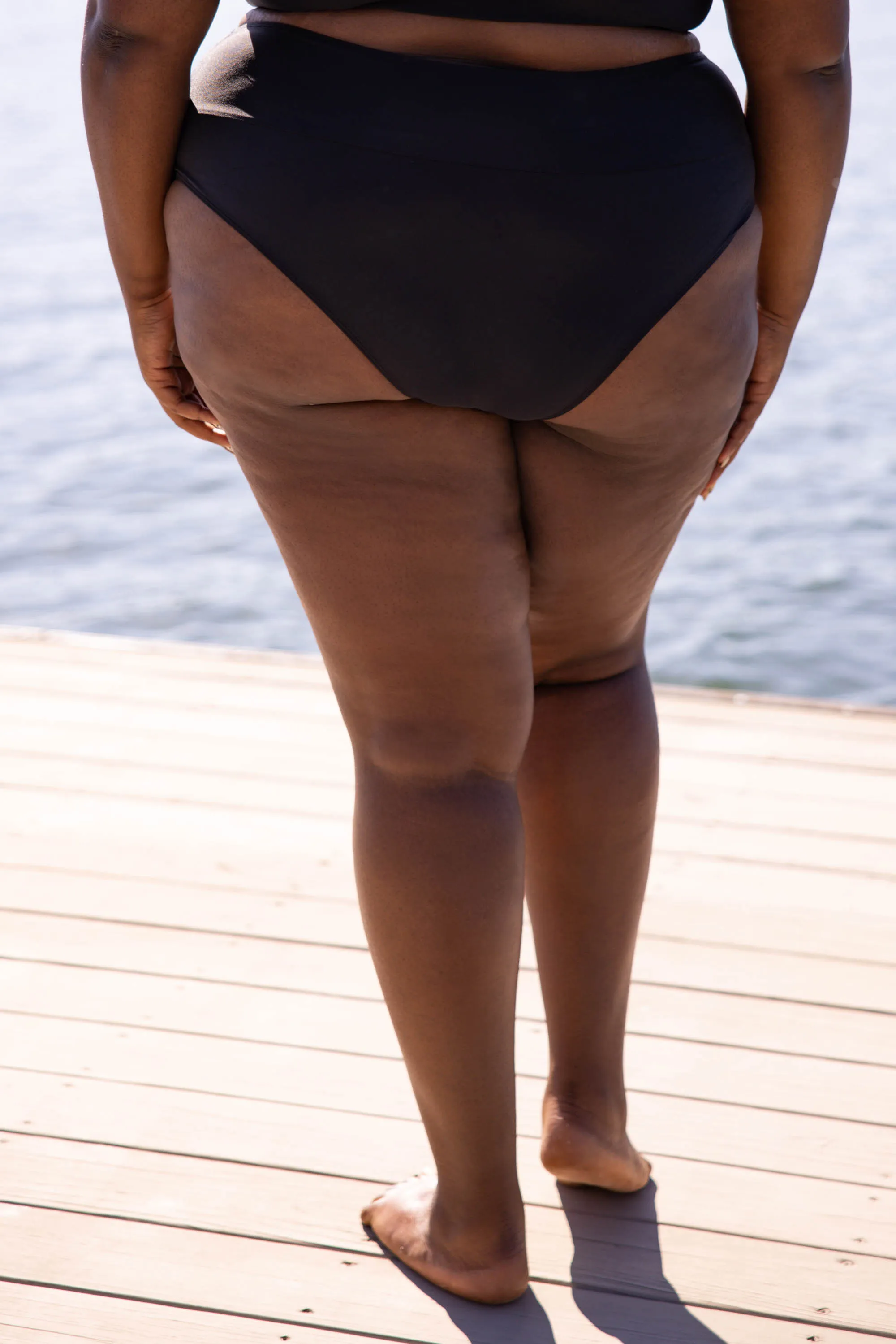 Hidden Islands Swim Bottoms, Black