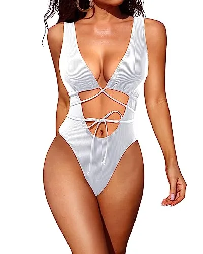 High Cut Cheeky Thong One Piece Monokini Swimsuit