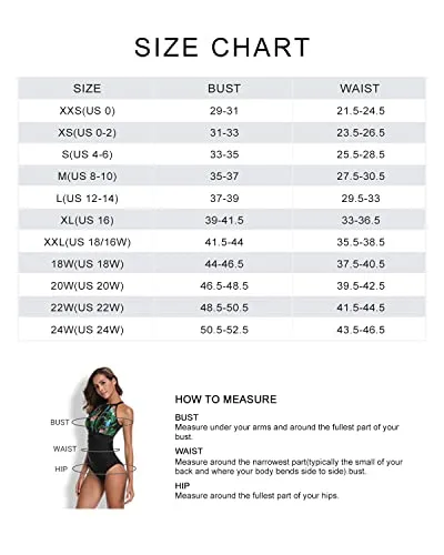 High Neck Tankini Top Bathing Suit Tops For Big Busted Women-Blue Leaf