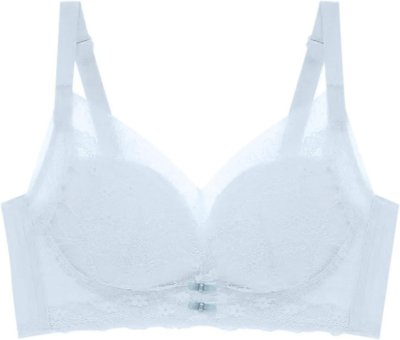 High Support Bra for Women Lace Seamless Full Coverage Adjustable Bras No Underwire Gather Powerful Push Up Comfy Bras