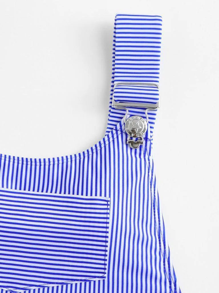 High Waist Striped Swimsuit