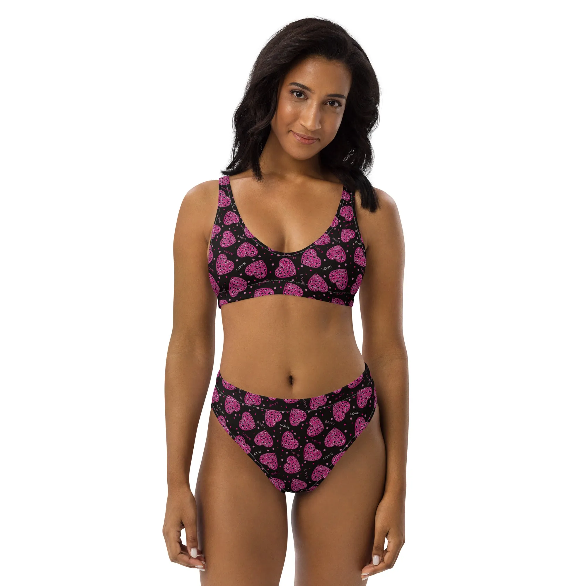 High Waisted Bikini Womens (Glamourange Luxury Bikini High Waisted - 005 Patterns Model)