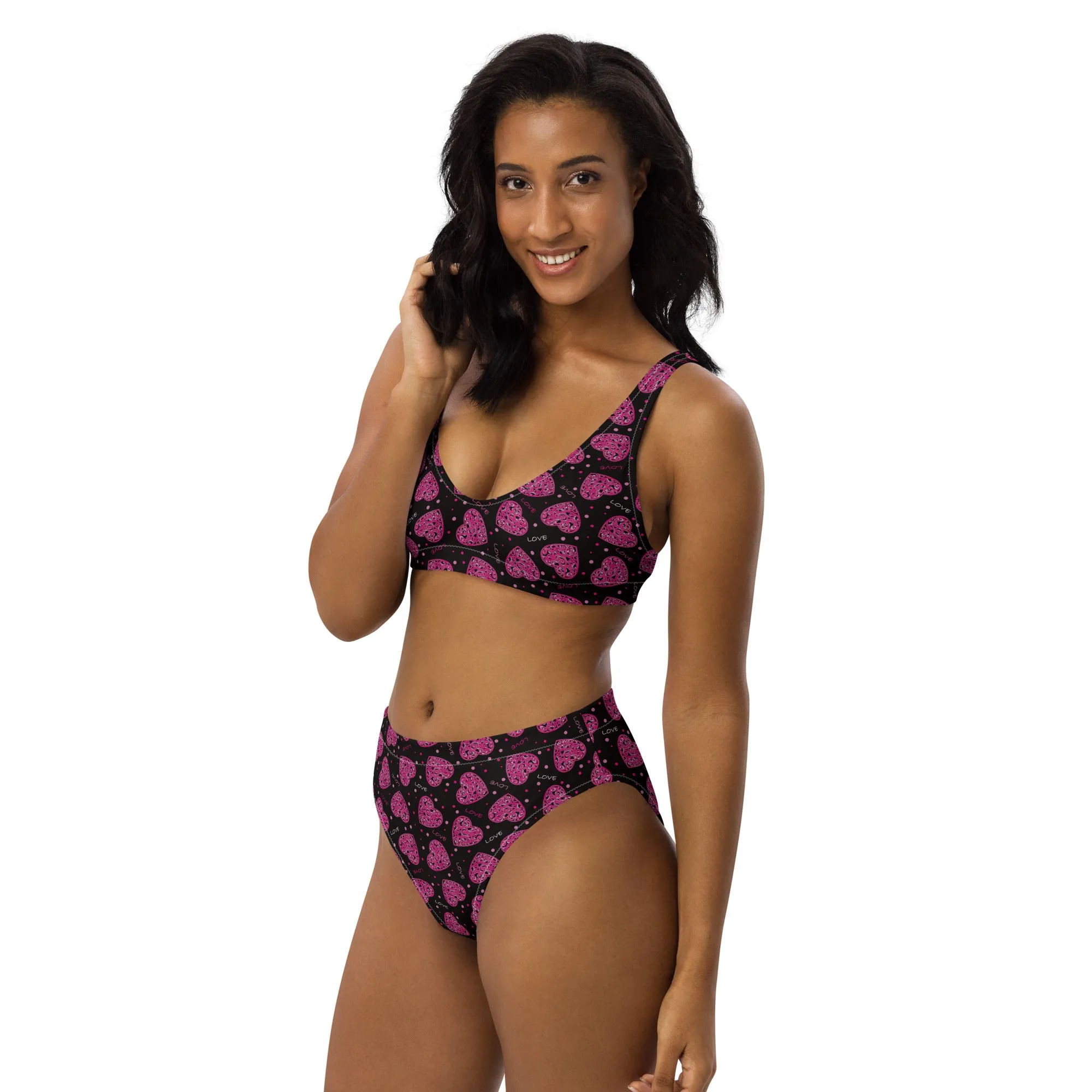 High Waisted Bikini Womens (Glamourange Luxury Bikini High Waisted - 005 Patterns Model)