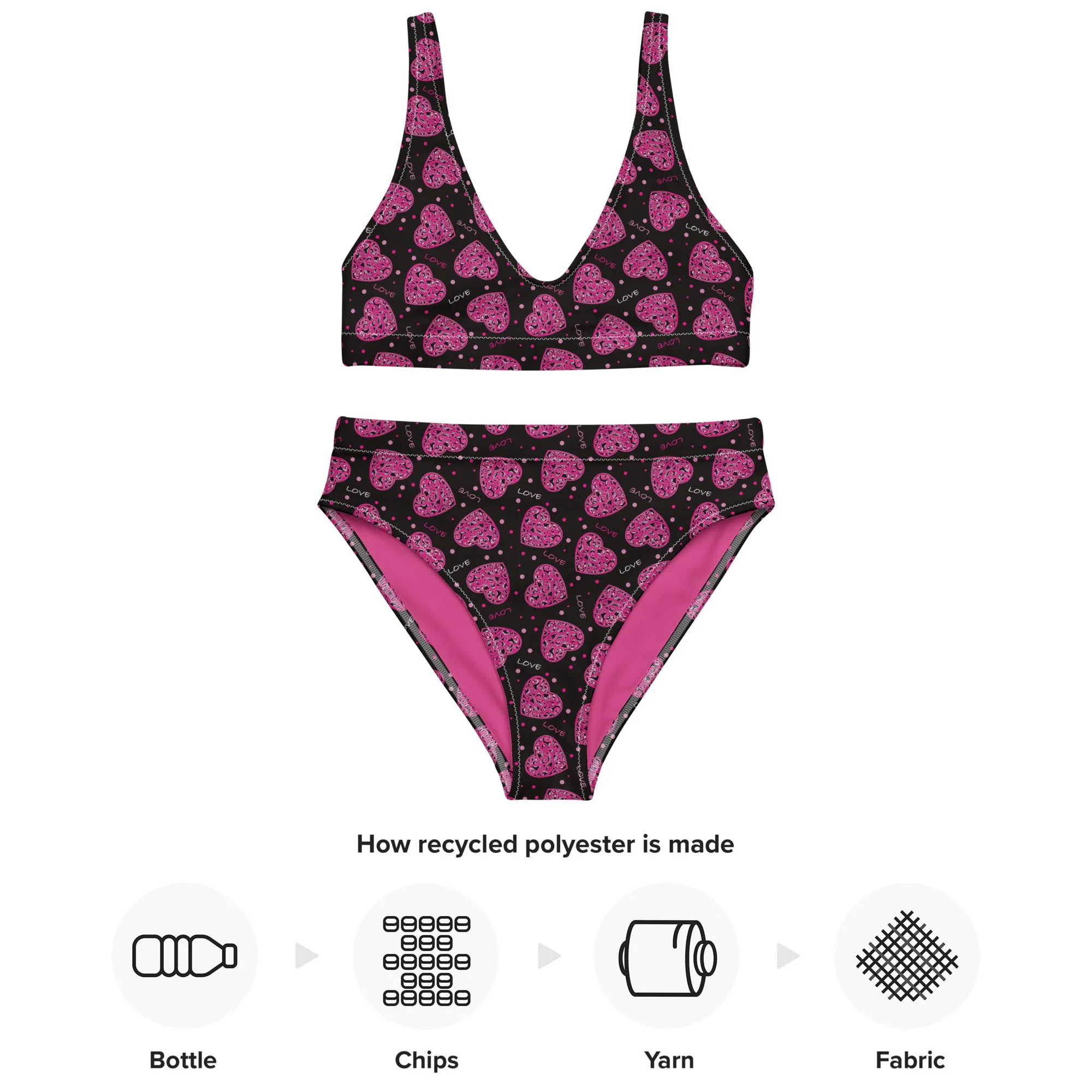 High Waisted Bikini Womens (Glamourange Luxury Bikini High Waisted - 005 Patterns Model)