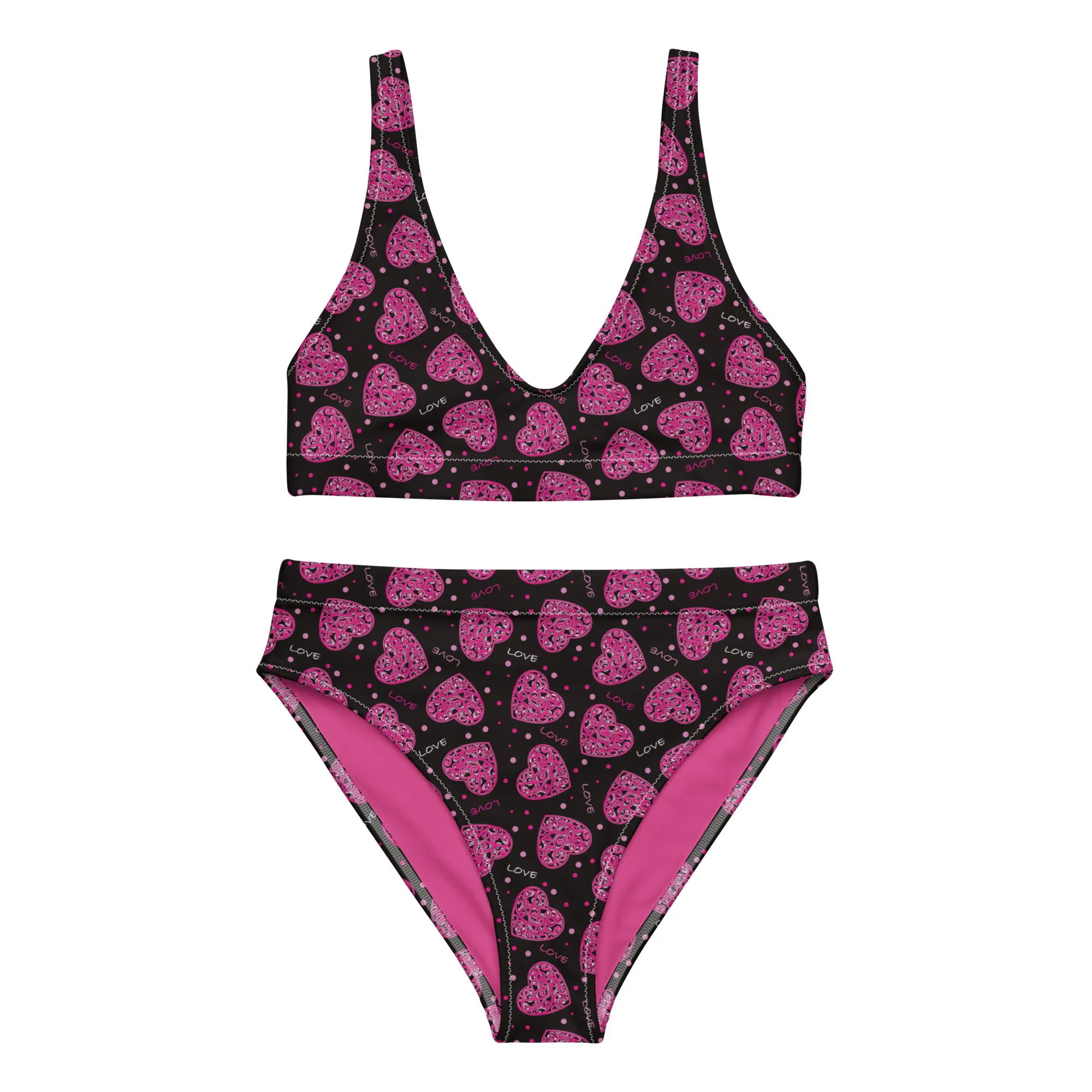 High Waisted Bikini Womens (Glamourange Luxury Bikini High Waisted - 005 Patterns Model)