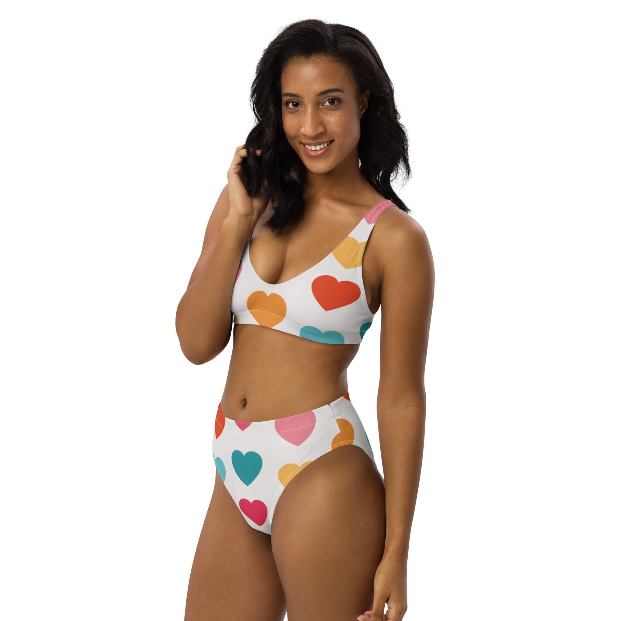 High Waisted Bikini Womens (Glamourange Luxury Bikini High Waisted - 0056 Patterns Model)