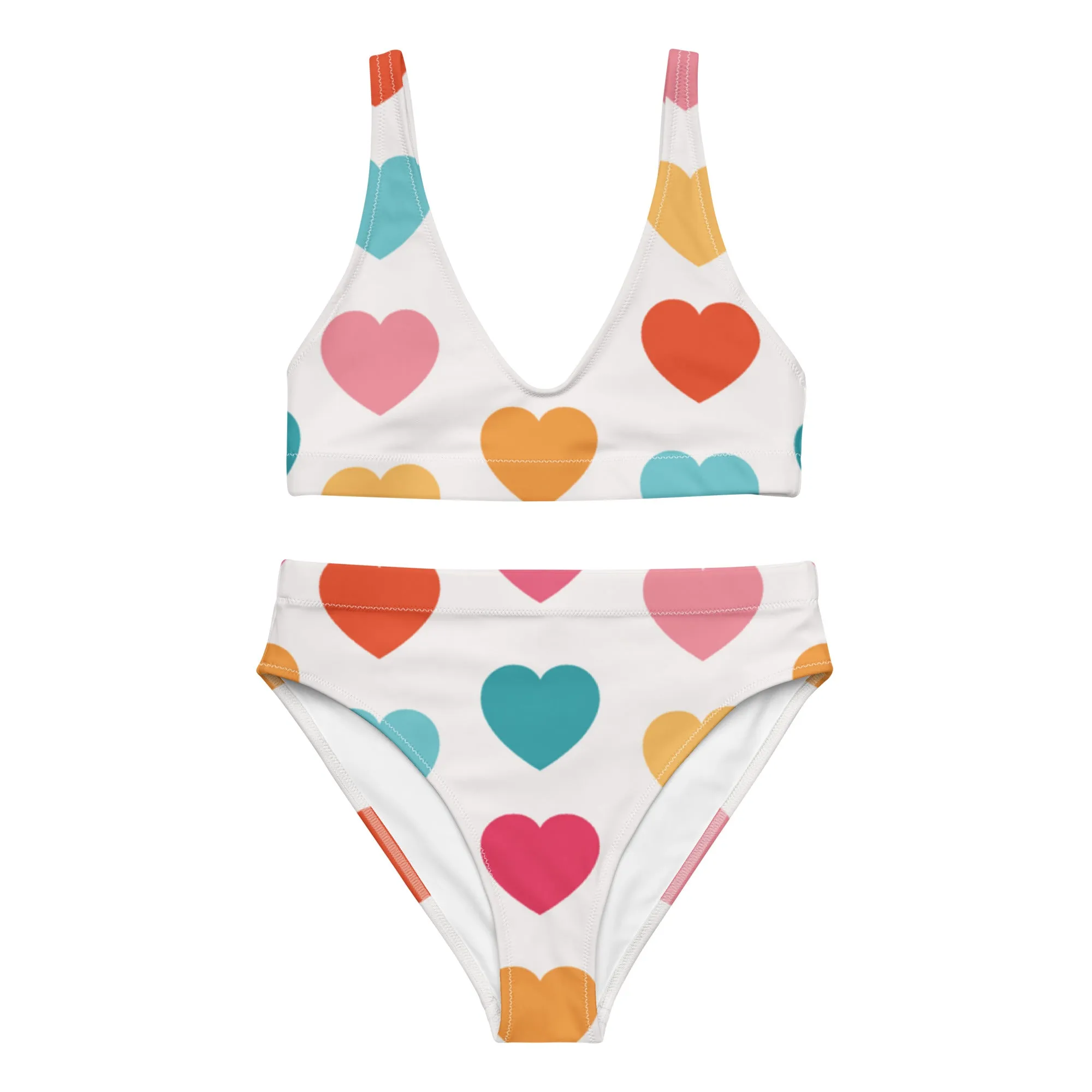 High Waisted Bikini Womens (Glamourange Luxury Bikini High Waisted - 0056 Patterns Model)