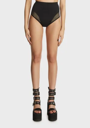 High Waisted Fishnet Bikini Bottoms