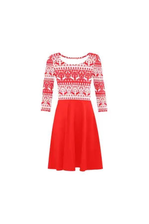 Holiday Haven 3/4 Sleeve Swing/Sundress