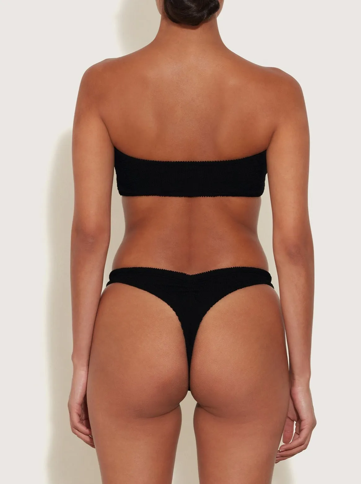 Hunza G: Tina Strapless Bikini Set - Black