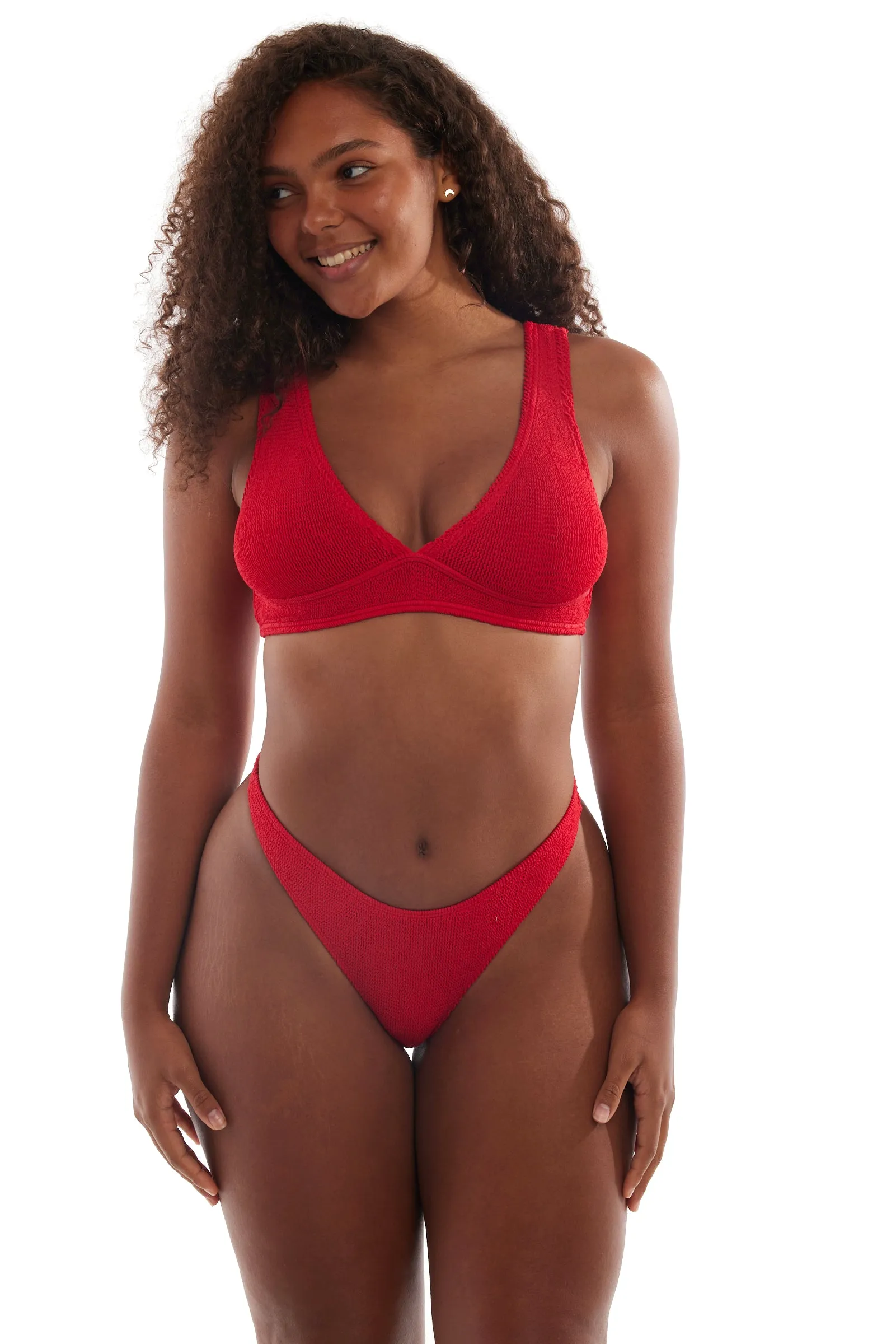 Ibiza Thong One Size Bikini BOTTOM ONLY (Red)
