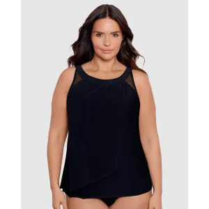 Illusionists Ursula High Neck Underwired Plus Size Tankini Top
