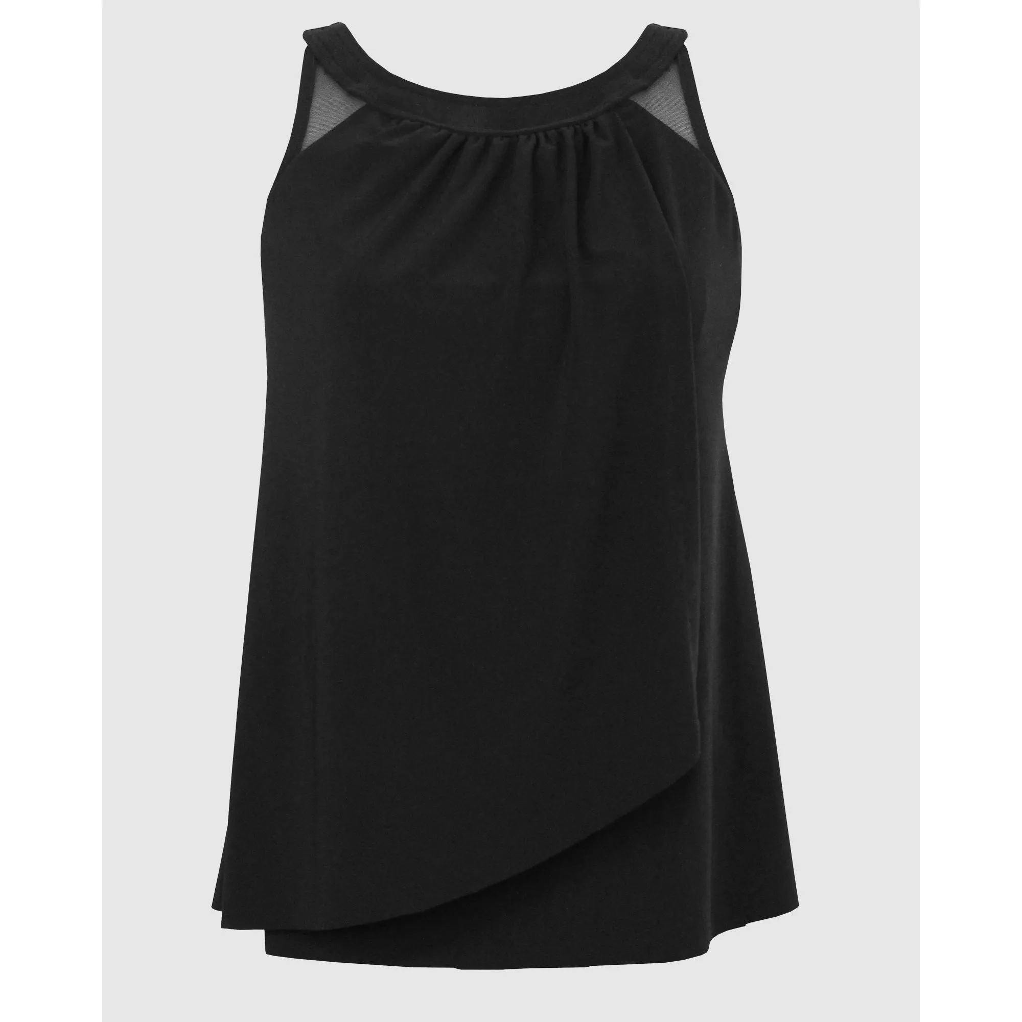 Illusionists Ursula High Neck Underwired Plus Size Tankini Top