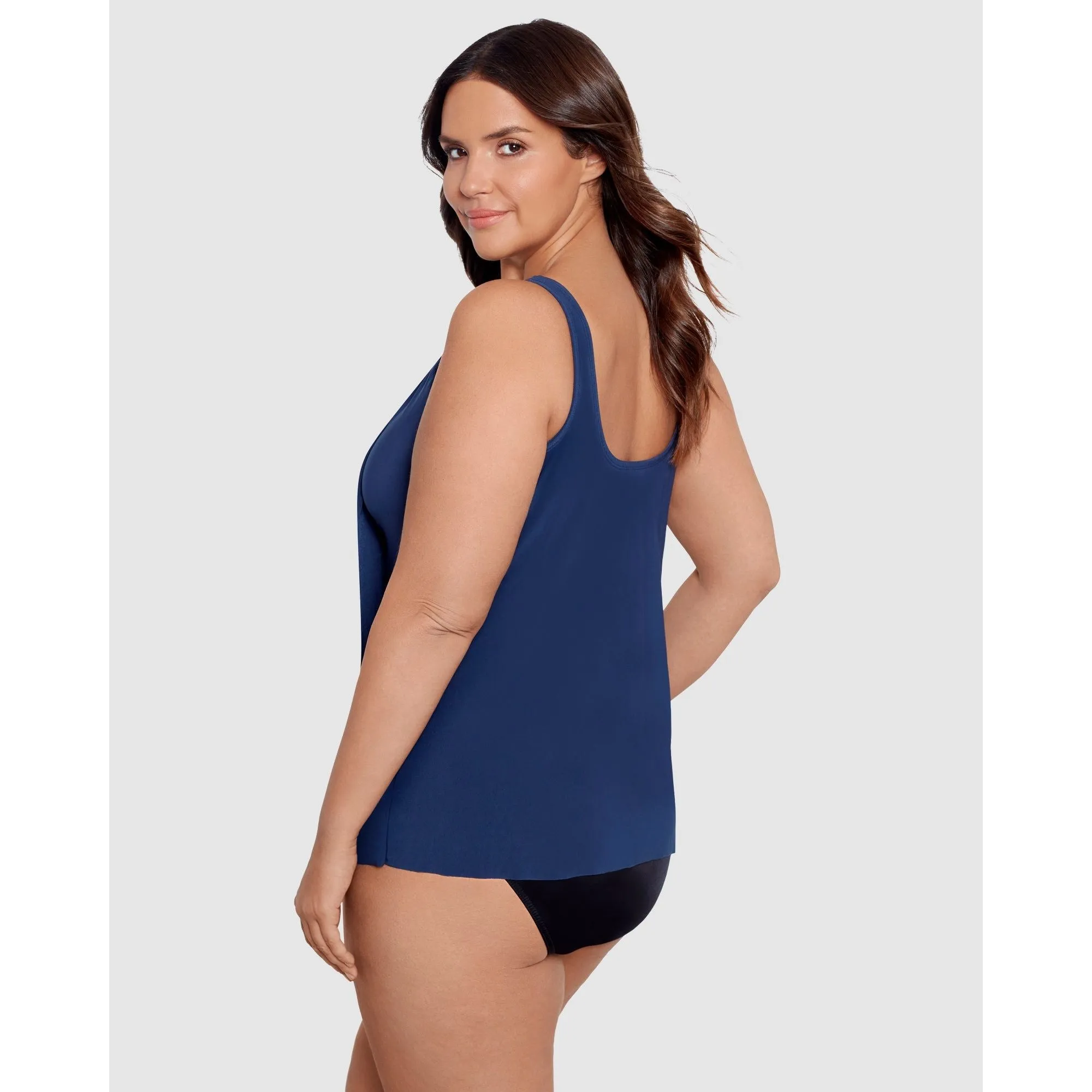 Illusionists Ursula High Neck Underwired Plus Size Tankini Top