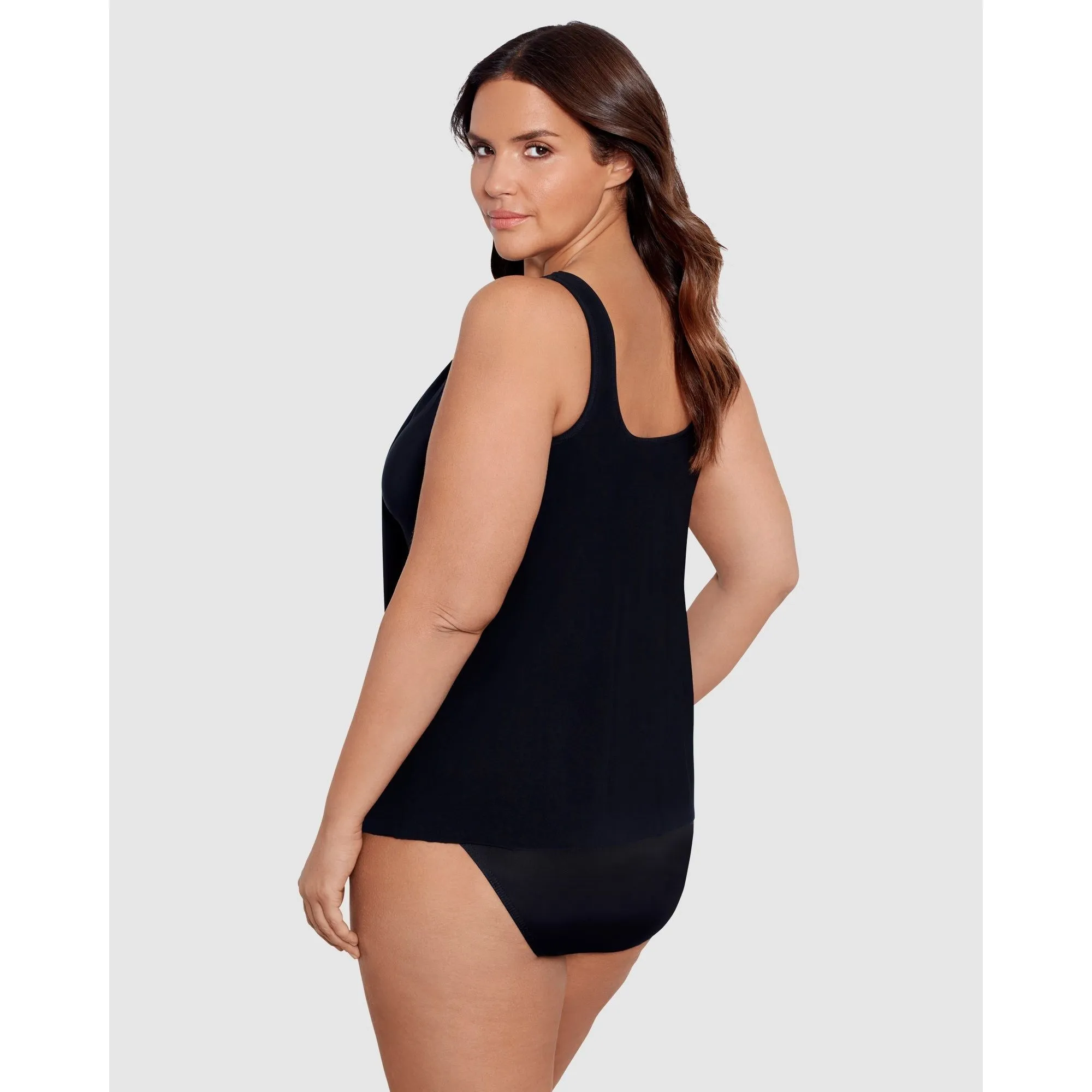 Illusionists Ursula High Neck Underwired Plus Size Tankini Top