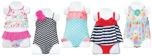 infant girl's high fashion one-piece & tankini swimsuits - sizes 12m-24m Case of 30