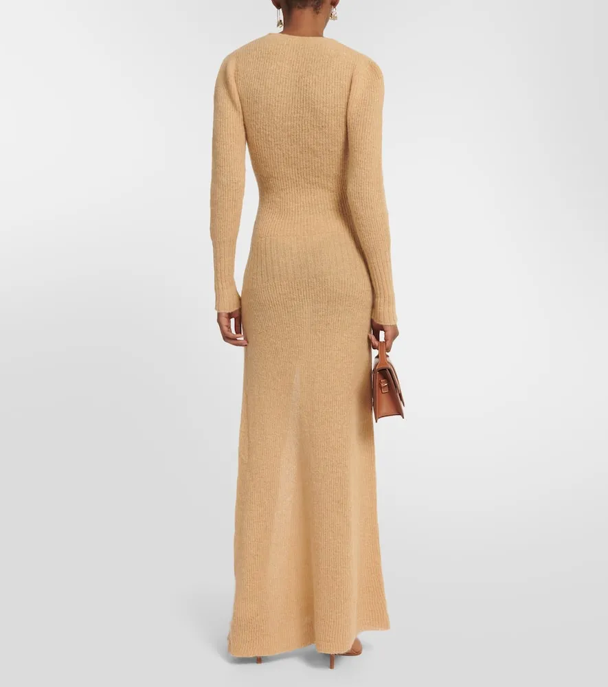 Jacquemus La Robe Dao mohair-blend maxi dress