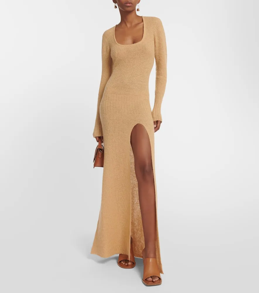 Jacquemus La Robe Dao mohair-blend maxi dress