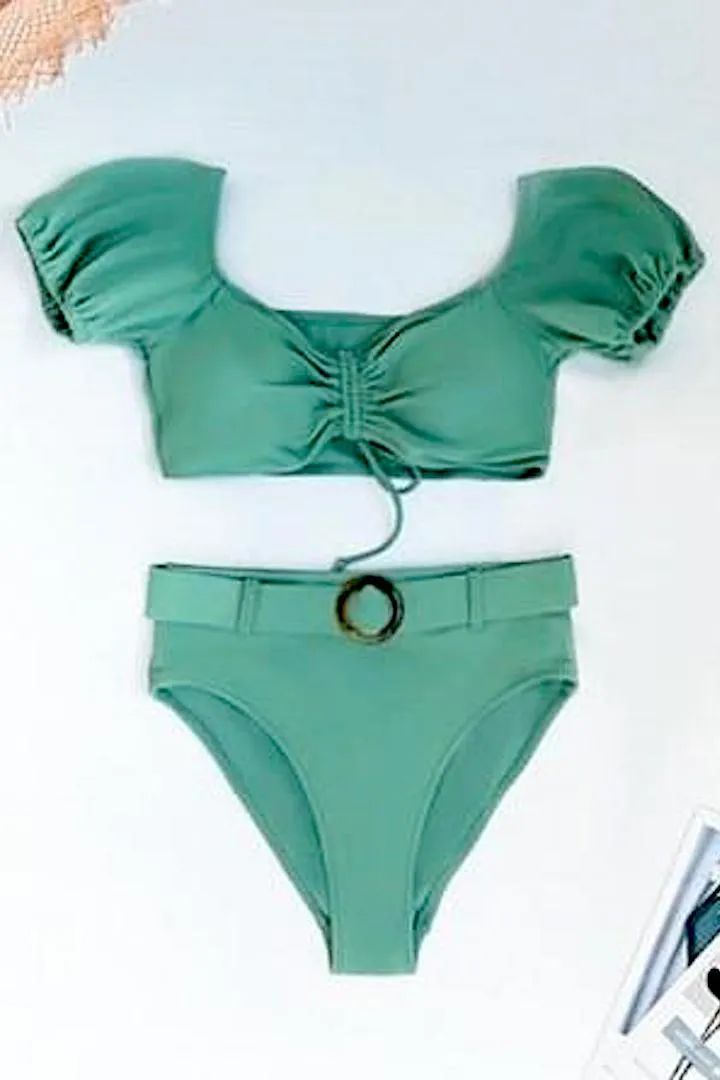 JADE High Waist Belted Bikini Bottom