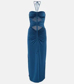 Jade Swim Kira halterneck cutout midi dress