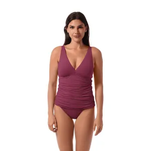 Jantzen Amber V-Neck Tankini Top - Mulberry