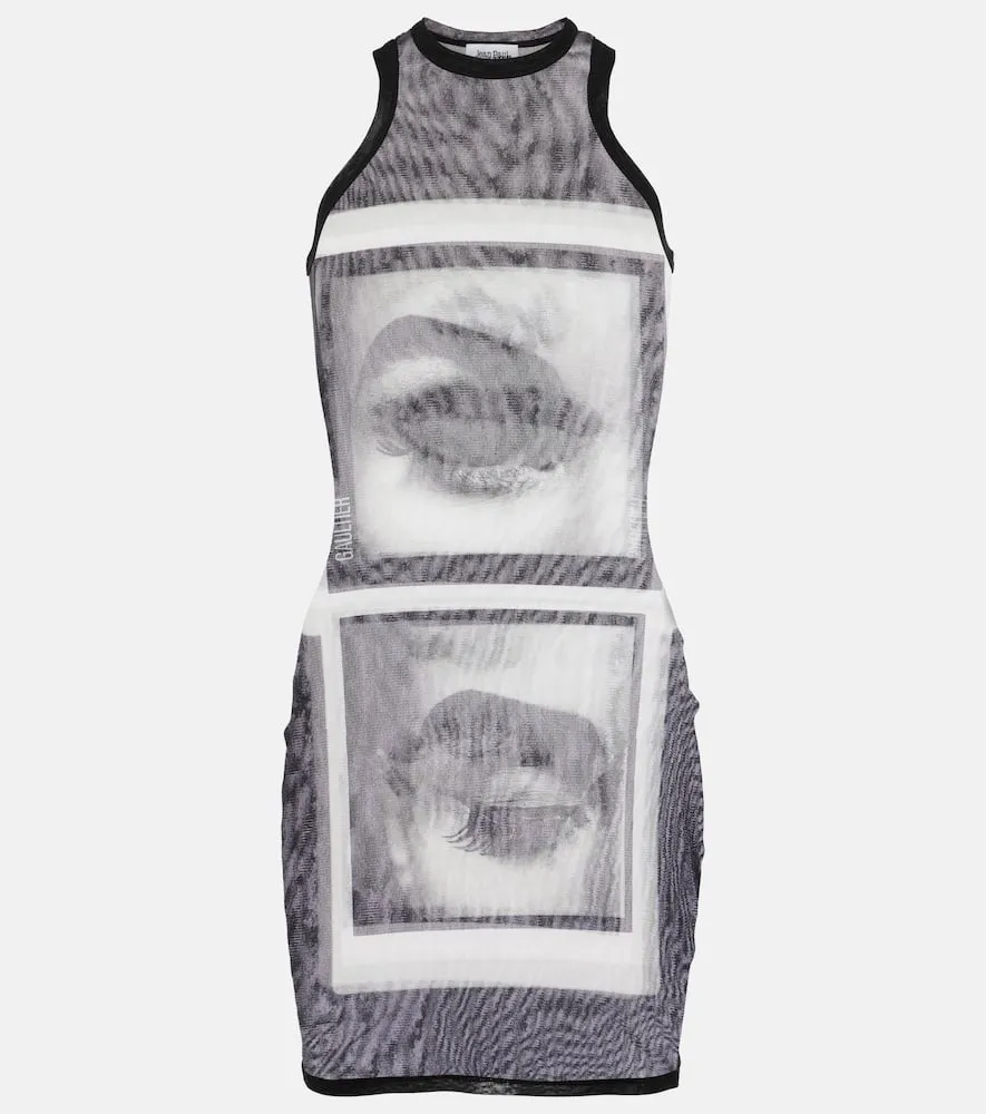 Jean Paul Gaultier Printed mesh tank top