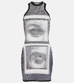 Jean Paul Gaultier Printed mesh tank top