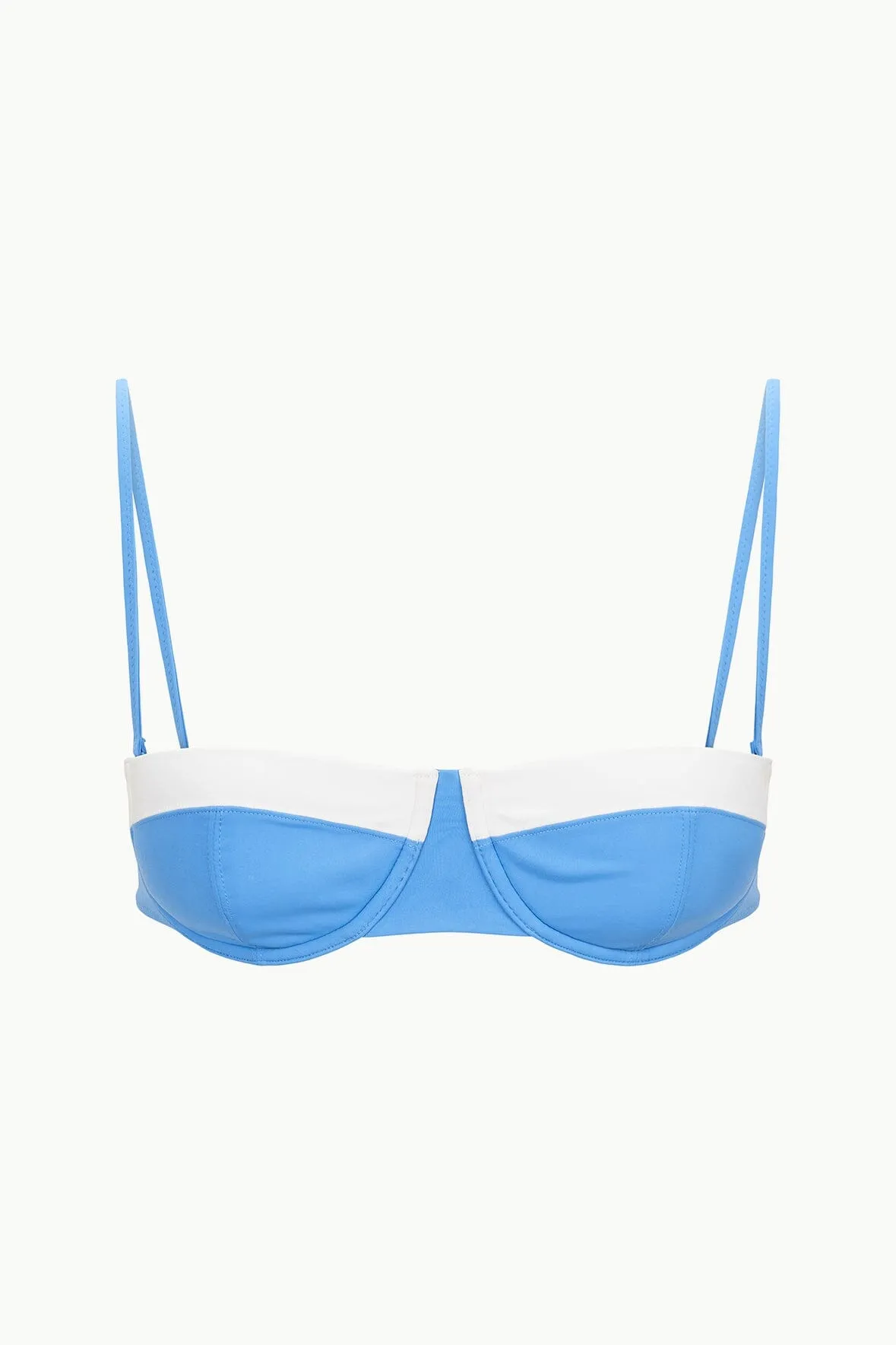 JO BALCONETTE BIKINI TOP | AZURE WHITE