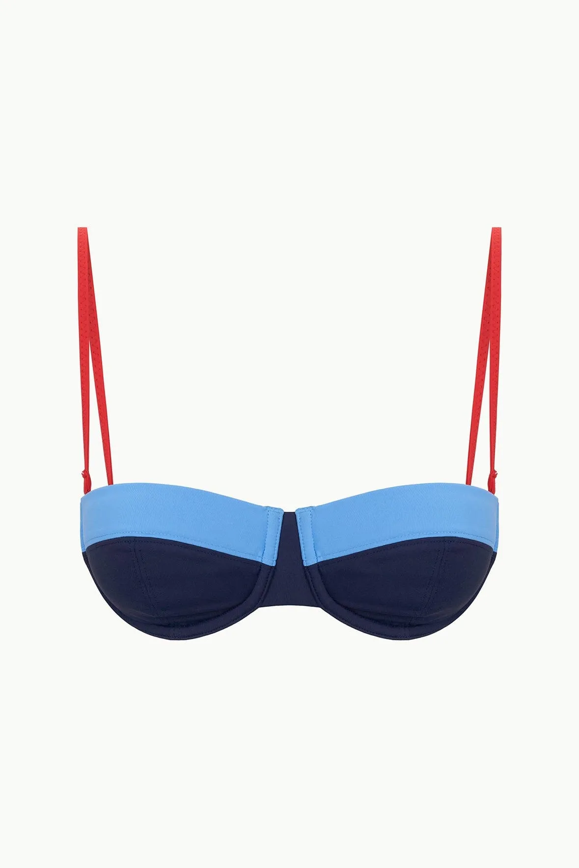 JO BALCONETTE BIKINI TOP | NAVY COLORBLOCK