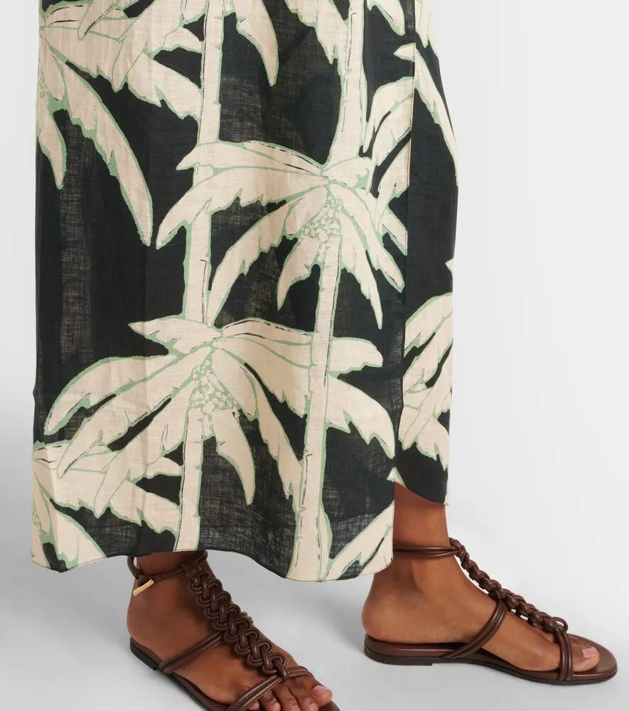 Johanna Ortiz Printed one-shoulder midi dress