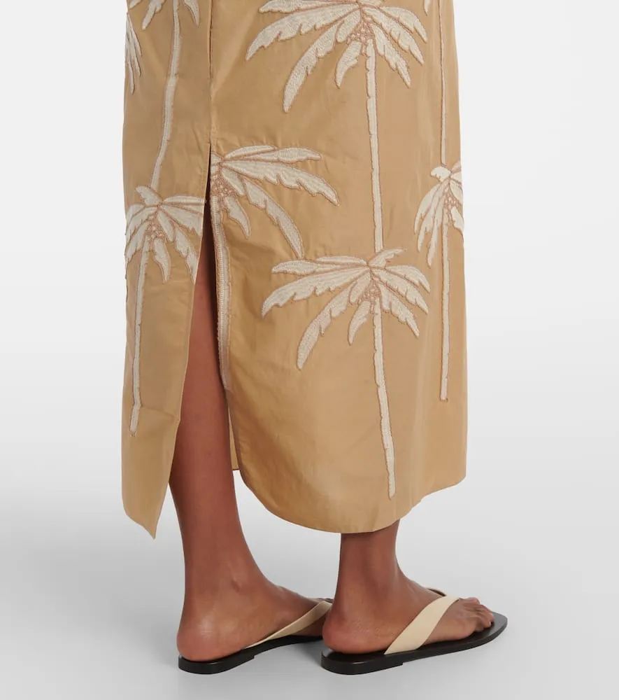 Johanna Ortiz Sea Swirl tie-detail cutout midi dress