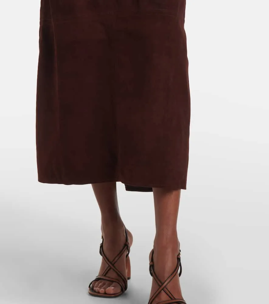 Johanna Ortiz Suede midi dress