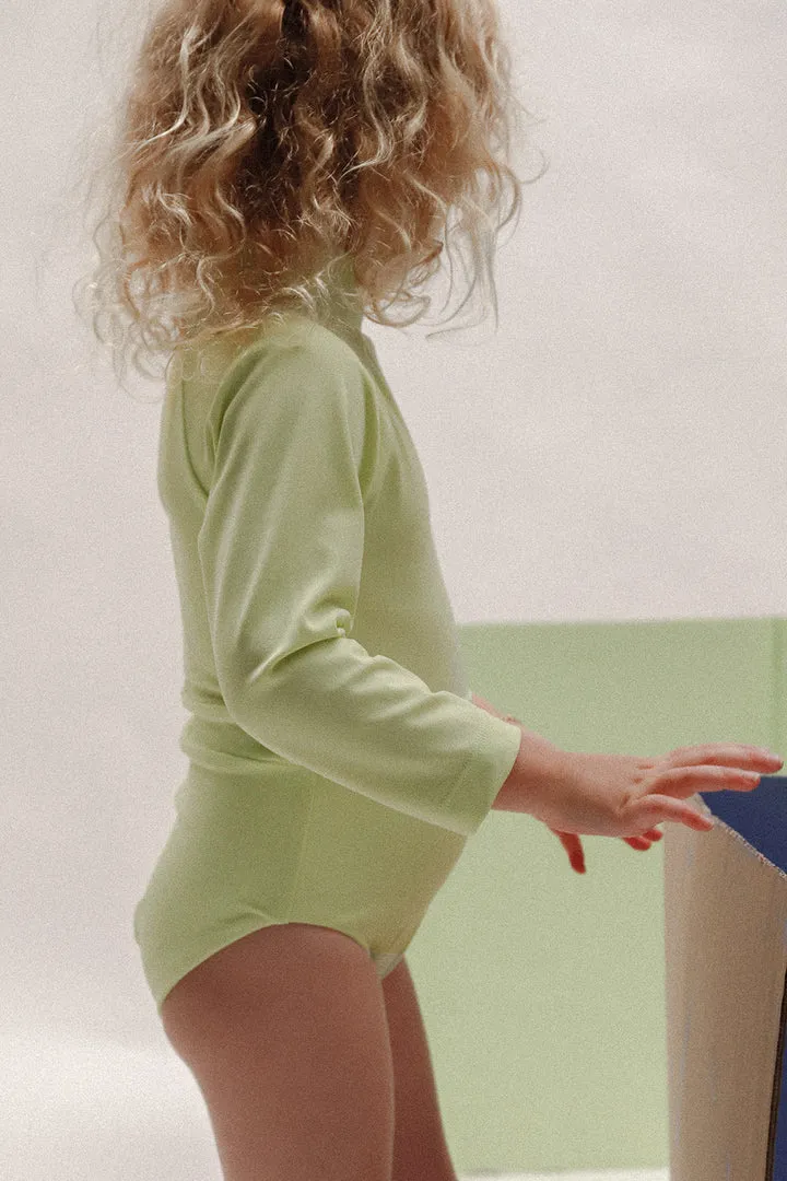 June Girls Long Sleeve One Piece - Melon