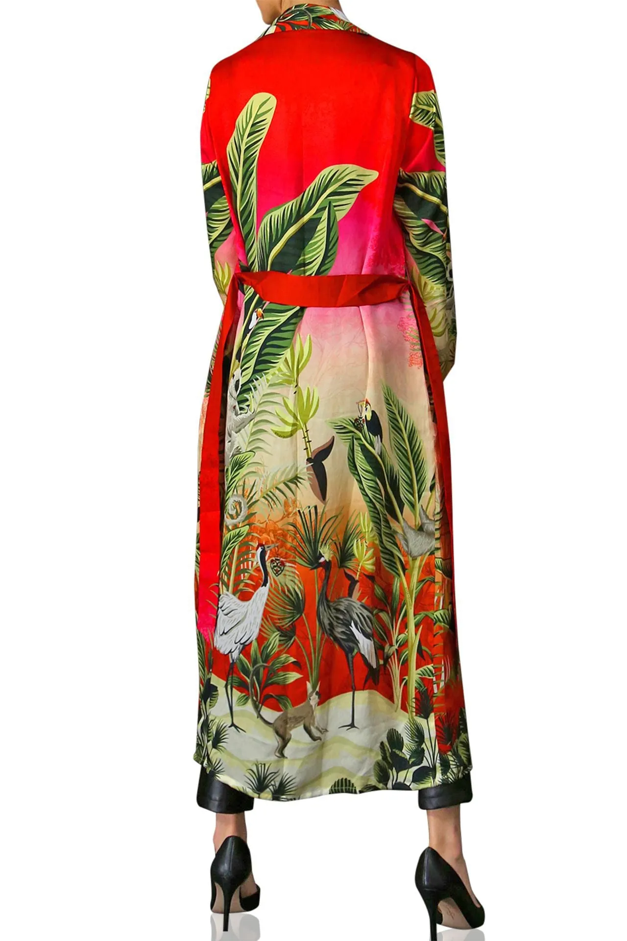 Jungle Print-Long Duster Coat